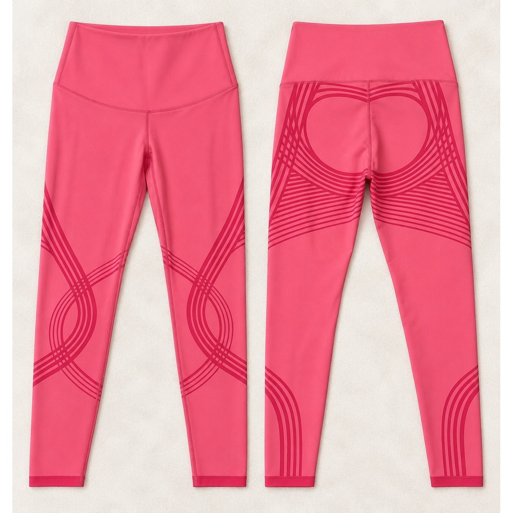 Fanka Reversible Leggings S Pink Compression Shaping Workout Yoga 24x24